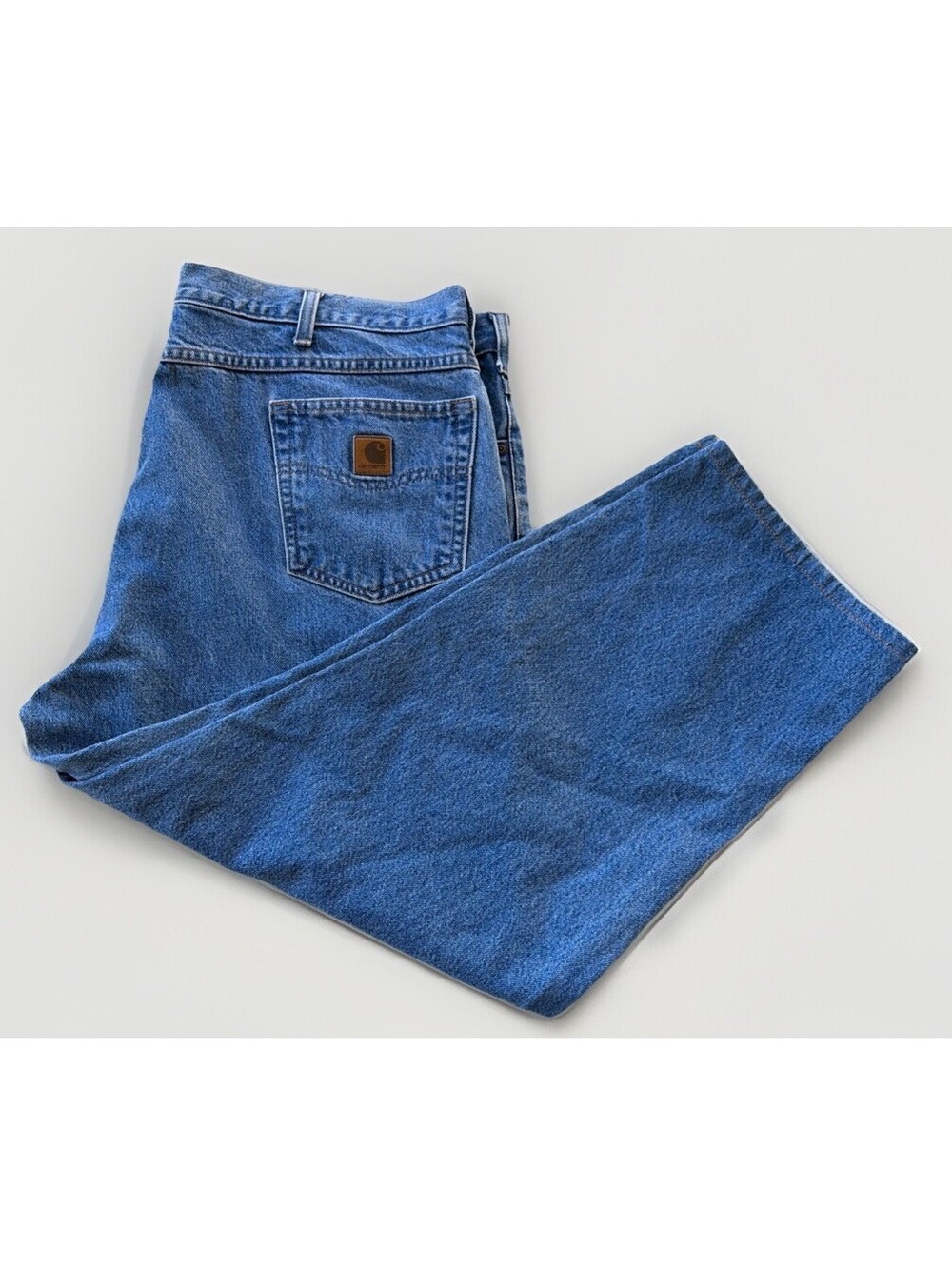 Carhartt Jeans Mens 44x30 Blue Relaxed Fit Denim Straight Leg 100% Cotton Pants